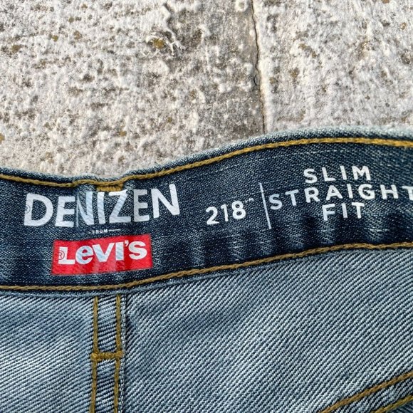 Levi's 218 Women Jeans Blue Denim Slim Straight Fit Jeans Size 16R Denizen - Picture 9 of 10